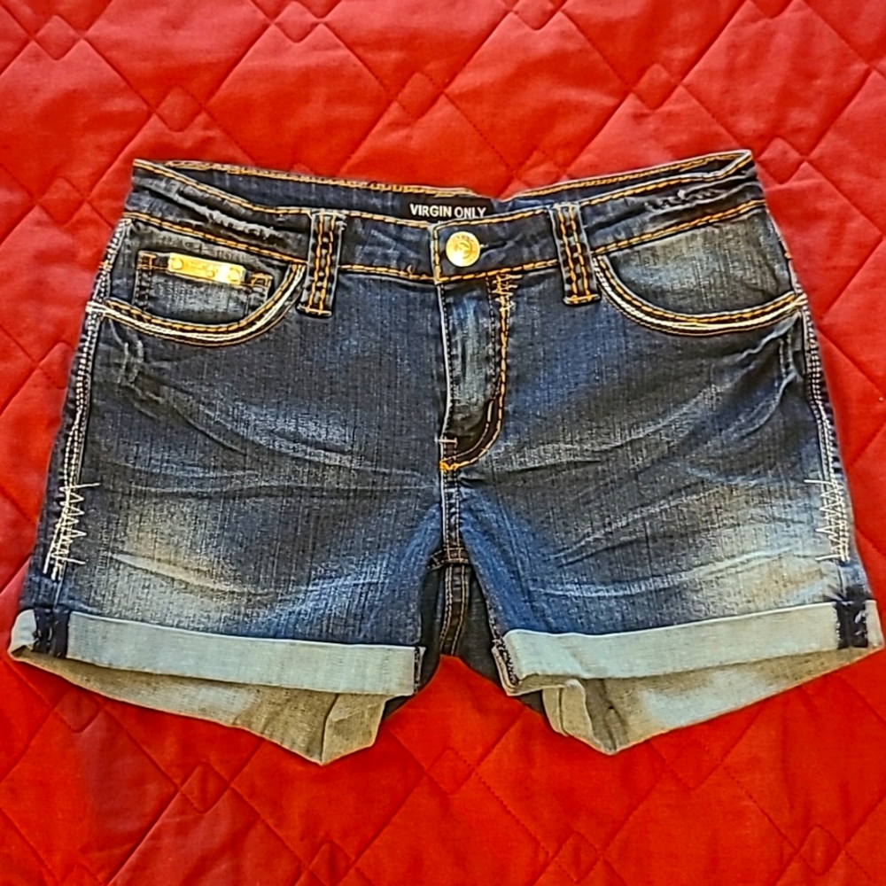Virgin Only denim jean shorts size L